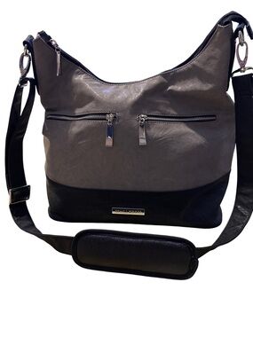 Kelly Moore Brownlee Two-Tone Gray and Black Camera/Shoulder Bag, Large